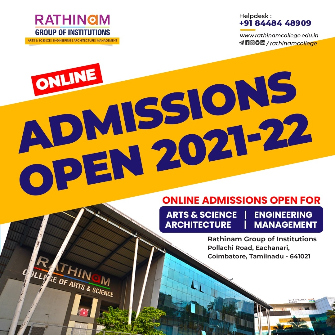 RATHINAM ADMISSIONS 2021-2022