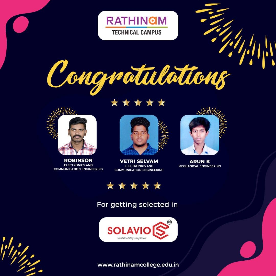 RTC STUDENTS GOT PLACEMENT IN SOLAVIO LABS