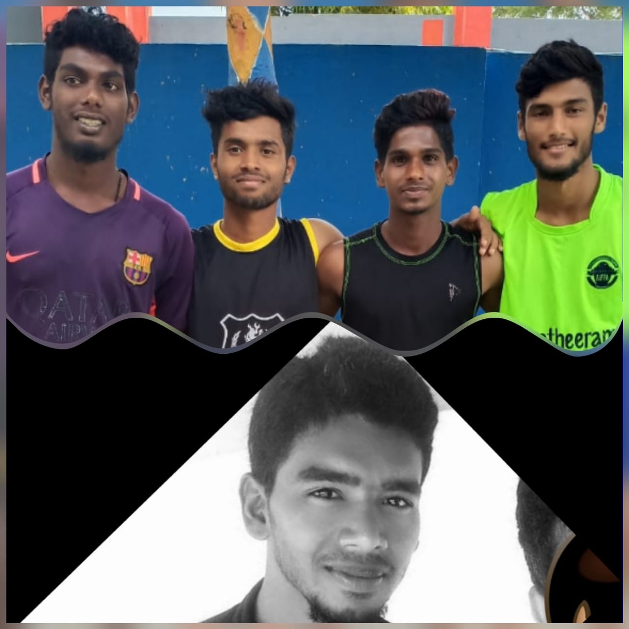 Rathinam collage football team players selected to represent Bharathiar University.