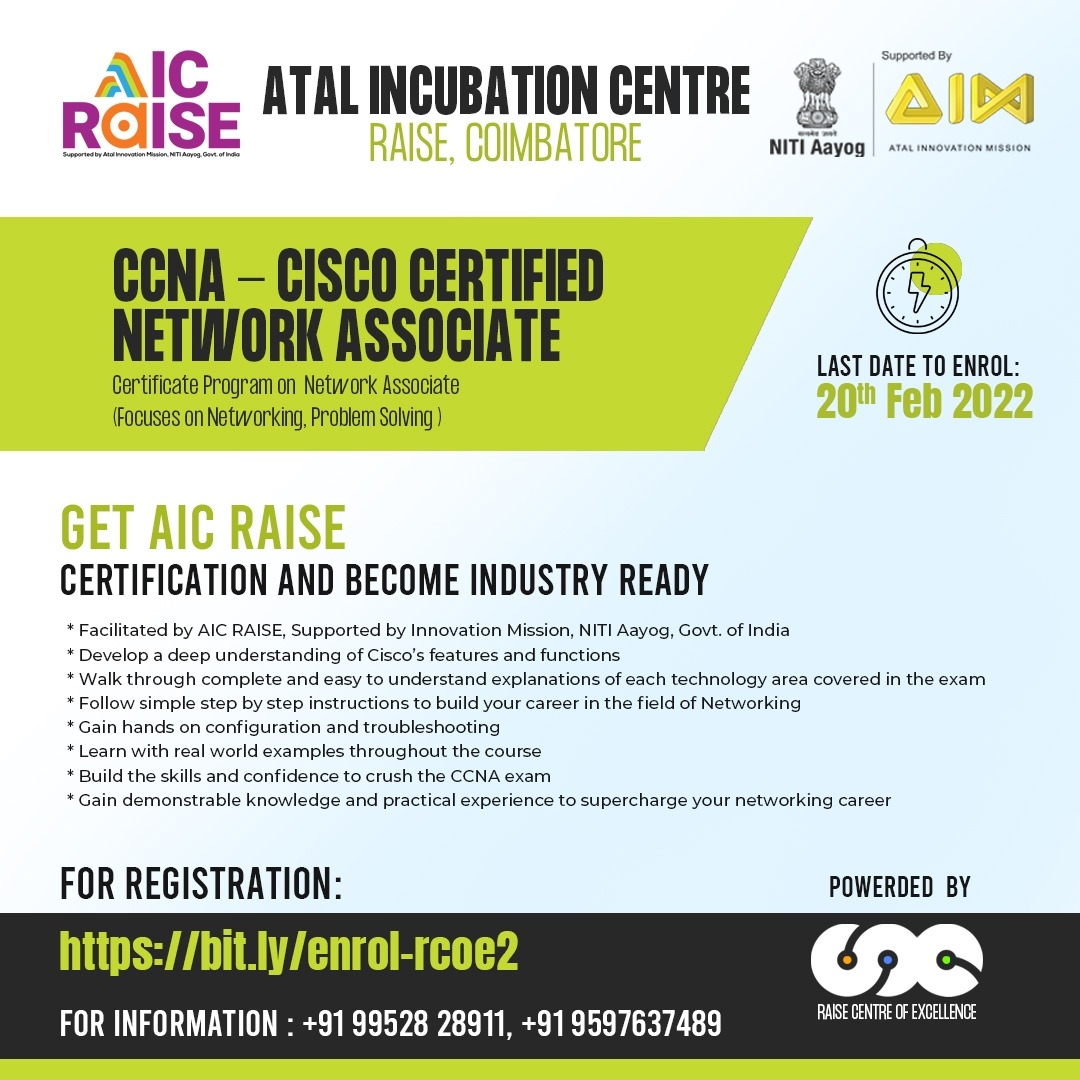 AIC RAISE CISCO Certified Network Associate CERTIFCATION PROGRAM