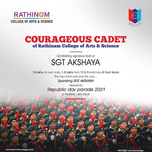 Courageous CADET of Rathinam College