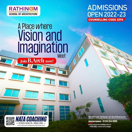 RATHINAM ADMISSIONS School of Architecture (RSA) -2022-2023