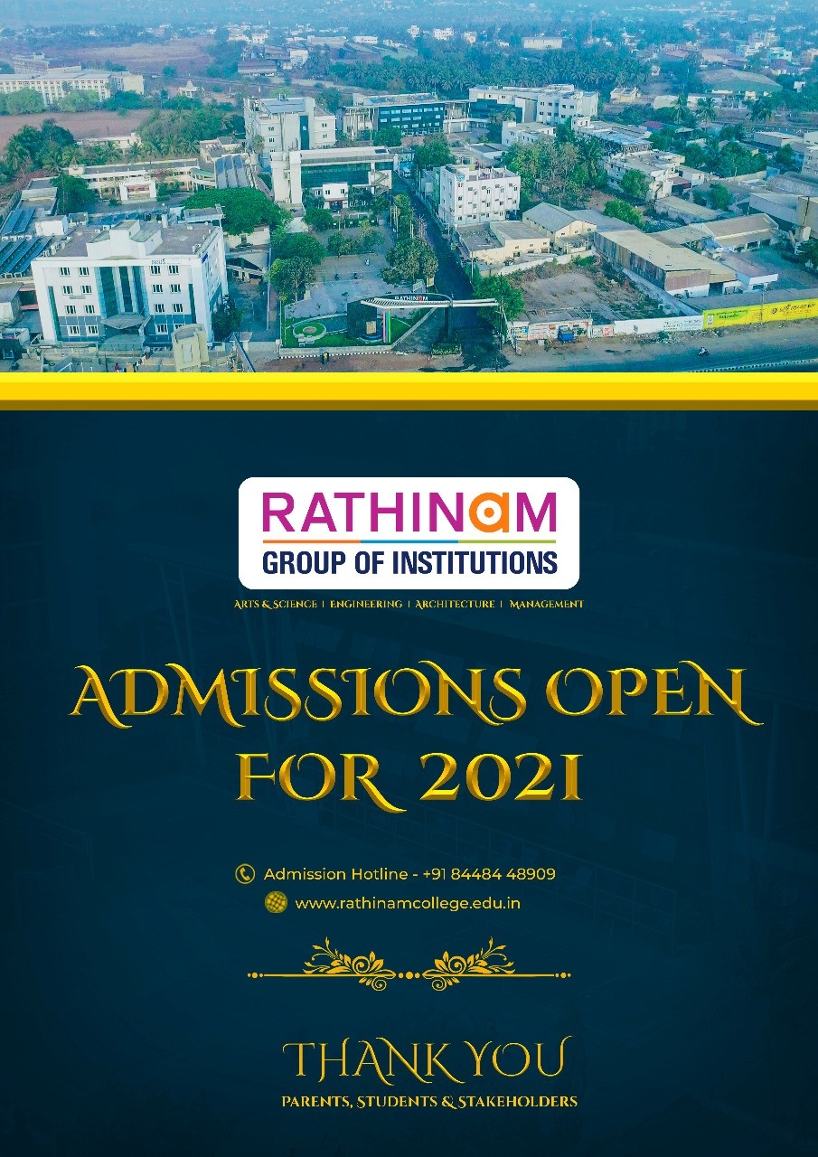 RATHINAM ADMISSIONS 2020.
